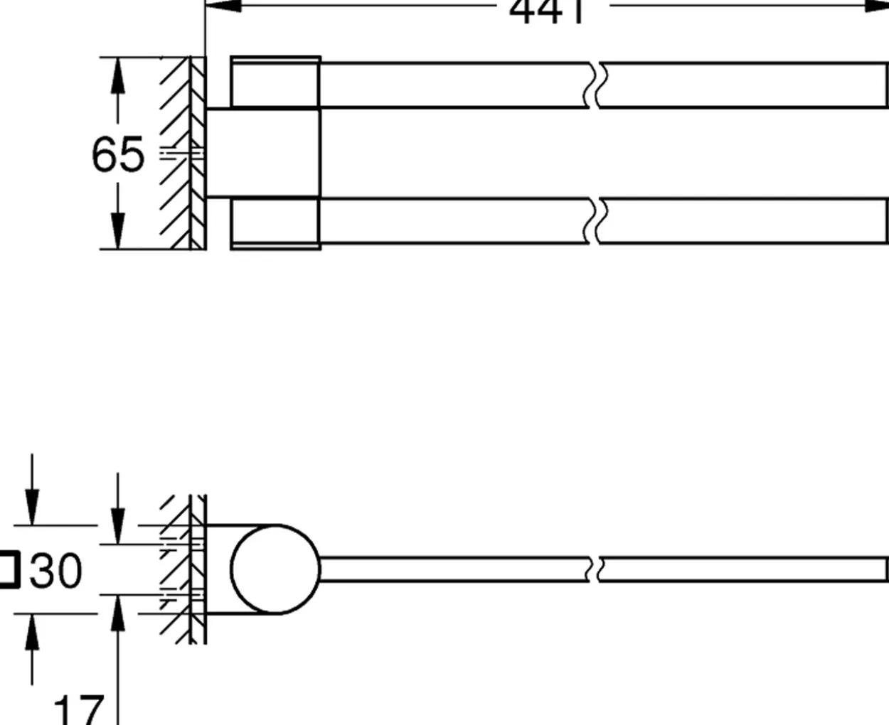 Grohe selection svingbar håndkleholder krom