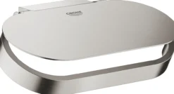 Grohe selection toalettrullholder med lokk supersteel