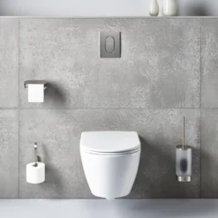 Grohe selection toalettrullholder med lokk supersteel