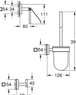Grohe start cube tilbehørssett 3-in-1 krom