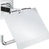 Grohe start cube toalettrullholder med lokk krom