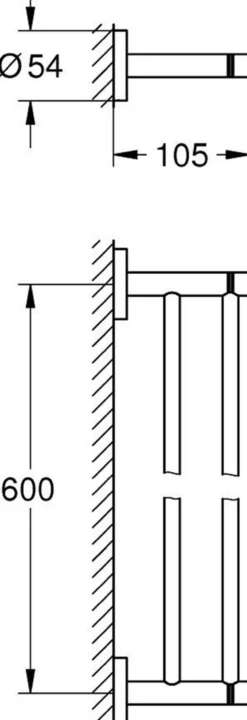 Grohe start dobbel håndklestang 600 krom