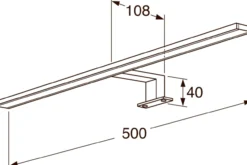 Gustavsberg graphic baderomslampe 50 cm
