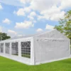 Hagepaviljong/partytelt 5x8m hvit pe