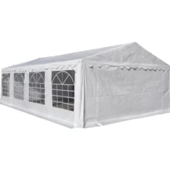 Hagepaviljong/partytelt 5x8m hvit pe