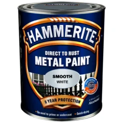 Hammerite smooth finish hvit 0.75l