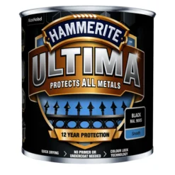 Hammerite ultima smooth black 0,25l dekkende metallmaling