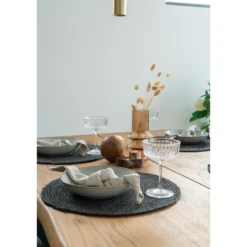 House nordic bombay bordbrikker 4 stk mørk grå ø38 cm