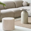 House nordic lodi puff fløyel beige ø40x35