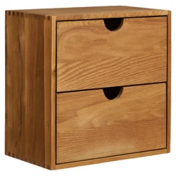 House nordic townsville vegghylle med skuffer eik 18x30x30 cm