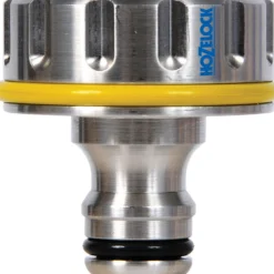 Hozelock metall krankopling med bsp gjenger 22mm 1"