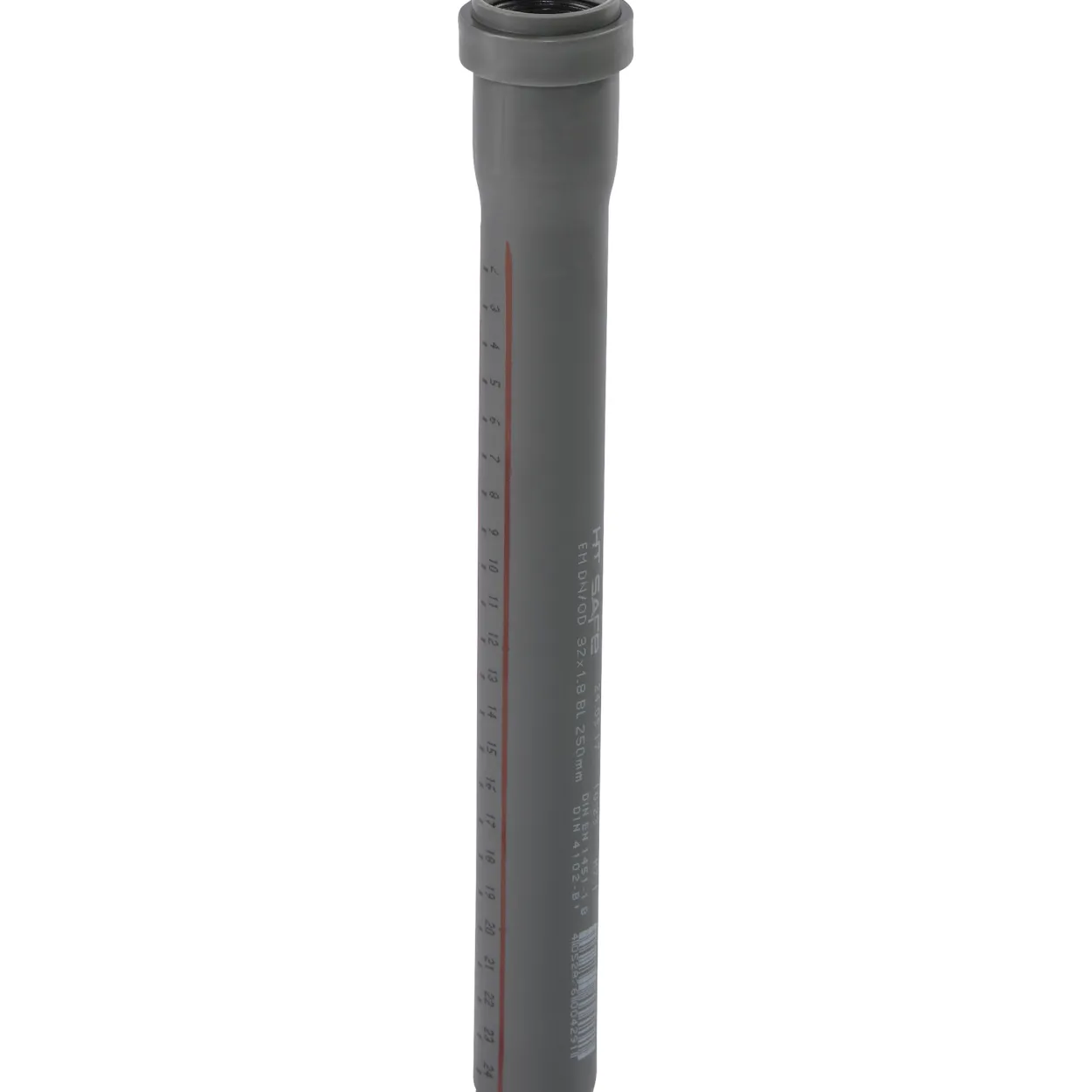 Ht safe avløpsrør m/muffe pp grå 32x250mm