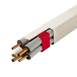 Kanal standard til varmepumpe m/folie 80x60mm 2meter elfenben