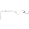 Kirsch holder dobbel ø19 blank hvit