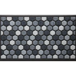 Lako portacolor dørmatte hexagon grå 45x75x0,9