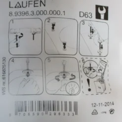 Laufen pro n 893963 monteringssett for toppmontert toalettsete