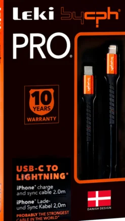 Leki bycph pro cable usb c til ligthning 2.0 m
