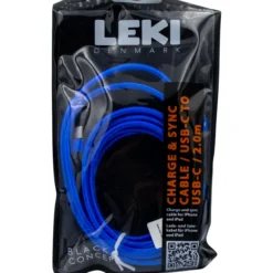 Leki denmark braided blue cable usb-c to usb-c 2.0 m