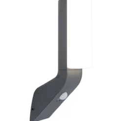 Lutec architectural bati vegghengt lampe m/sensor kull grå