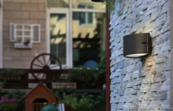 Lutec architectural bonn vegghengt lampe mørk grå