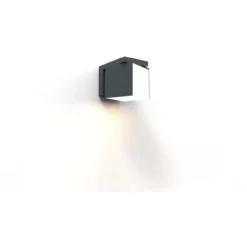 Lutec architectural cuba 1 down vegghengt lampe mørk grå