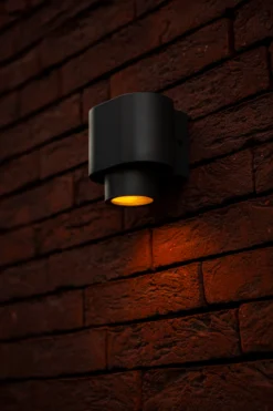 Lutec architectural cypres vegglampe enkel mørk grå