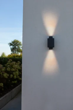 Lutec architectural cypres vegglampe dobbel mørk grå