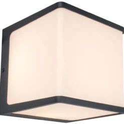 Lutec architectural doblo vegghengt lampe 150mm kull grå