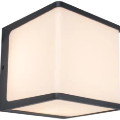 Lutec architectural doblo vegghengt lampe kull grå