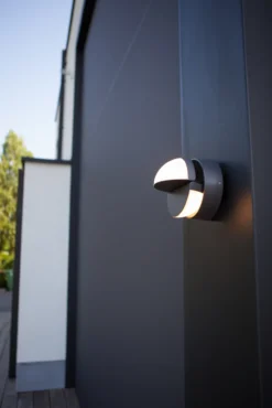 Lutec architectural eklips vegghengt lampe mørk grå