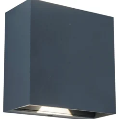 Lutec architectural gemini beams mørk grå vegghengt lampe