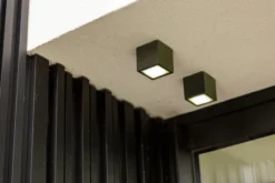 Lutec architectural gemini ip65 mørk grå taklampe