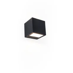 Lutec architectural gemini matt sort vegghengt lampe