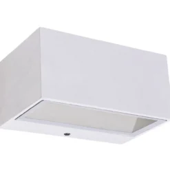 Lutec architectural gemini matt hvit vegghengt lampe ip54