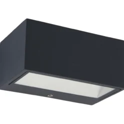 Lutec architectural gemini mørk grå 65mm vegghengt lampe