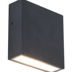 Lutec architectural gemini xf matt sort vegghengt lampe