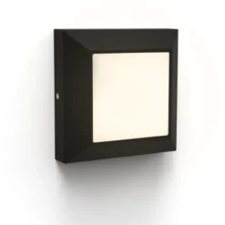 Lutec architectural helena vegglampe matt sort