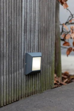 Lutec architectural helena vegghengt lampe mørk grå