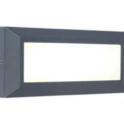 Lutec architectural helena vegghengt lampe ip54 mørk grå