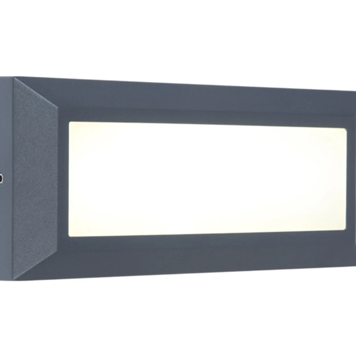 Lutec architectural helena vegghengt lampe ip54 mørk grå