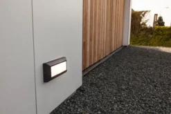 Lutec architectural helena vegghengt lampe ip54 mørk grå