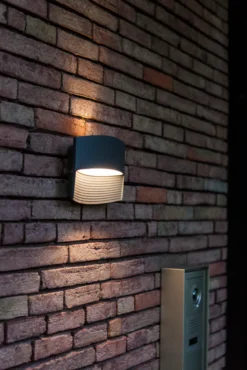 Lutec architectural lotus vegghengt lampe mørk grå