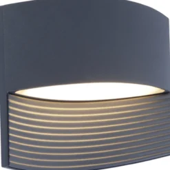 Lutec architectural lotus vegghengt lampe mørk grå