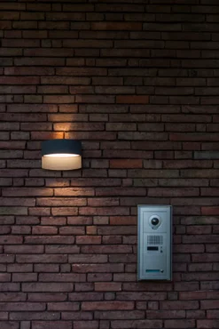 Lutec architectural lotus vegghengt lampe mørk grå