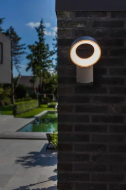 Lutec architectural meridian vegghengt lampe mørk grå