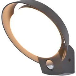 Lutec architectural polo vegghengt lampe m/sensor mørk grå