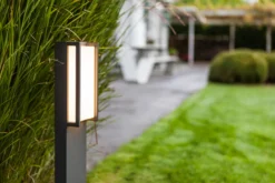 Lutec architectural qubo led frittstående hagelampe mørk grå