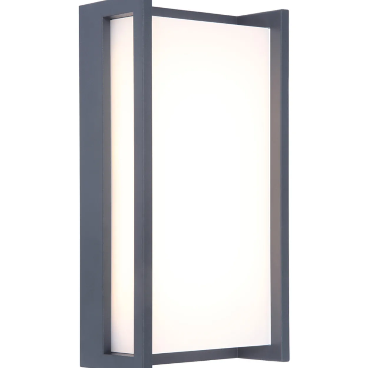 Lutec architectural qubo vegghengt lampe 110mm mørk grå