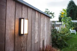 Lutec architectural qubo vegghengt lampe 110mm mørk grå