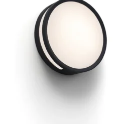 Lutec architectural rola vegghengt lampe matt sort